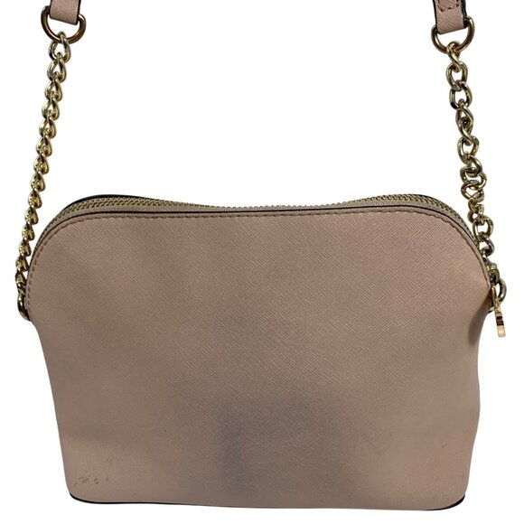 MICHAEL KORS Pale Ballet Pink Leather Domed Satchel Handbag Crossbody - Picture 5 of 15